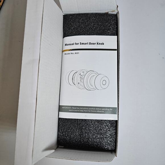 Smart Knob Fingerprint Access and App Control Phone Unlock Black Door Lock - Picture 5 of 5